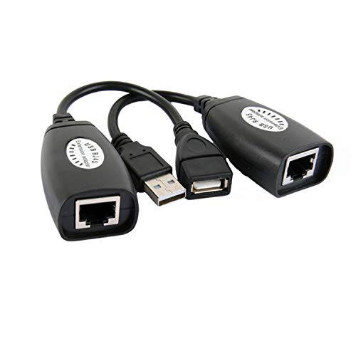 LIXIN USB (Male) (Female) to RJ45 어댑터 Set-USB to RJ45 랜 연장 어댑터 Over Cat5/ Cat5e/ Cat6 케이블