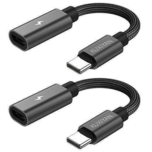 Micro USB to USB C 어댑터, (2-Pack) Micro USB Female to USB 타입 C Male 변환 커넥터 고속 충전 호환가능한 with 삼성 갤럭시 S10 S9 S8 플러스 노트 9 8, LG V35 V30 G8 G7, Google, Moto Z2 Z3-Black