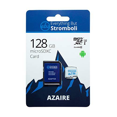 Everything But Stromboli 128GB Azaire 마이크로SD 메모리 카드 플러스 어댑터 Works with 모토로라 폰 G Series Moto G7, G7 Play, G7 파워, G6, G6 Play, G6 플러스 스피드 Class 10, U3, UHS-1, Micro SDXC 카드