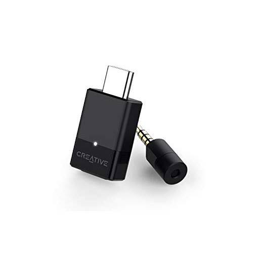 Creative BT-W3 블루투스 5.0 USB-C 오디오 송신기, aptX LL and aptX HD, 3.5 mm 아날로그 마이크 for 음성 Chat Support, 코덱 인디케이터 and Selection, Plug-and-Play for PS4,  닌텐도스위치, PC, and Mac