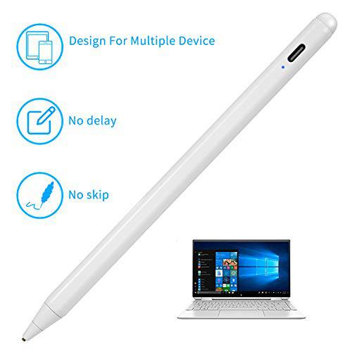 스타일러스 Pens,펜 for HP Envy X360 컨버터블 2-in-1 노트북 (15.6) 펜슬, 액티브 디지털 Touch-Control and Type-C 충전식 펜 for HP Envy X360 15.6, 고 정밀한 얇은굵기 팁, 질좋은 at 드로잉, 화이트