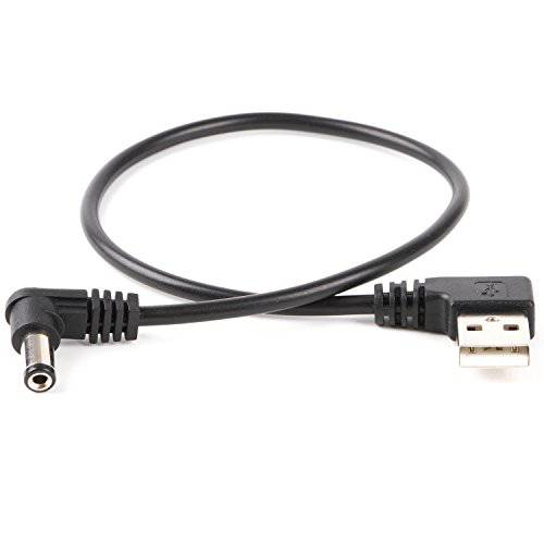 USB to 배럴 케이블 USB to 5.5mm/ 2.1mm 앵글드 5V DC 파워 케이블 (Left 앵글드)
