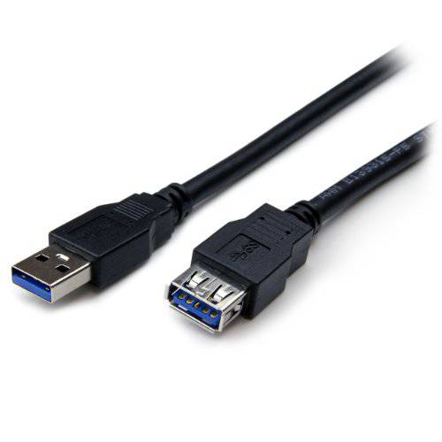 StarTech.com 6 ft 블랙 SuperSpeed USB 3.0 연장 케이블 A to A M/ F - 2m USB 3 Male to Female Ext 케이블/ 케이블 6ft - 5Gbps (USB3SEXT6BK)