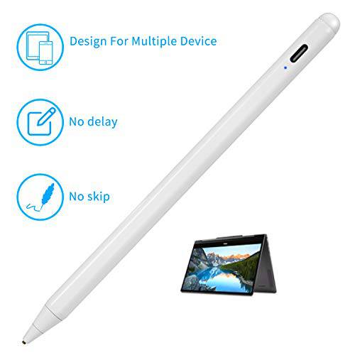 액티브 스타일러스 디지털 펜 for Dell Inspiron 13 5000 (5379) 펜슬, 울트라 얇은굵기 팁 Touch-Control and Type-C 충전식 스타일러스 Pens,펜 for Dell Inspiron 13 5000, 질좋은 at 드로잉 and 스케치, 화이트