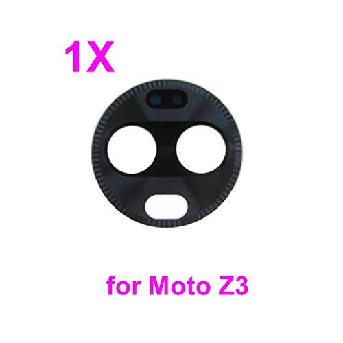 PHONSUN  리어 카메라 글래스 렌즈 커버 w 접착 for 모토로라 Moto Z3 버라이즌 XT1929-17 (블랙)