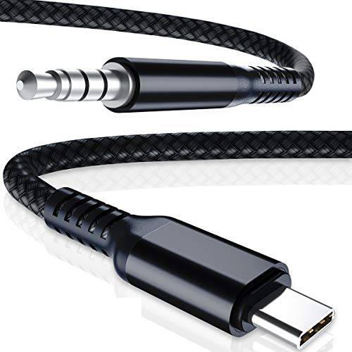 USB C Aux 케이블 4FT (2 Pack), 타입 C Male to 3.5mm Male Jack 어댑터, 연장 오디오 케이블 for 차량용 스테레오, 스피커, 헤드폰, 삼성 갤럭시 S20 울트라 S20+ 20 20+ S10 Plus A90 5G, 노트 10, 구글 Pixel 4 XL