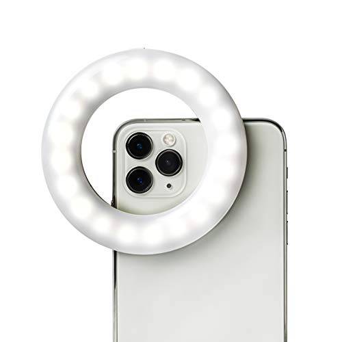 LITTIL  셀피 원 - 셀피 라이트 링 라이트 LED Circle 라이트 휴대폰, 스마트폰 노트북 카메라 Photography 비디오 라이트닝 Clip On 충전식 Influencers Livestreaming 비디오 브이로그 포토 in White