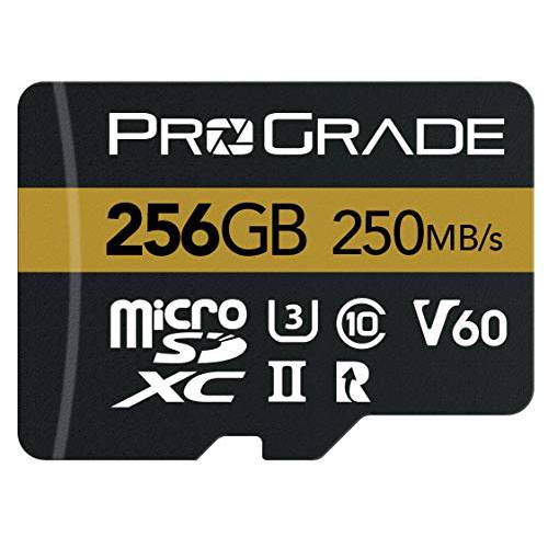 마이크로SD 카드 V60 (64GB) - Tested Like a Full-Size SD 카드 for use in DSLR, 미러리스 and Aerial or 액션 캠 | up to 250MB/ 읽기 스피드 and 130MB/ s 필기 스피드 by ProGrade Digital