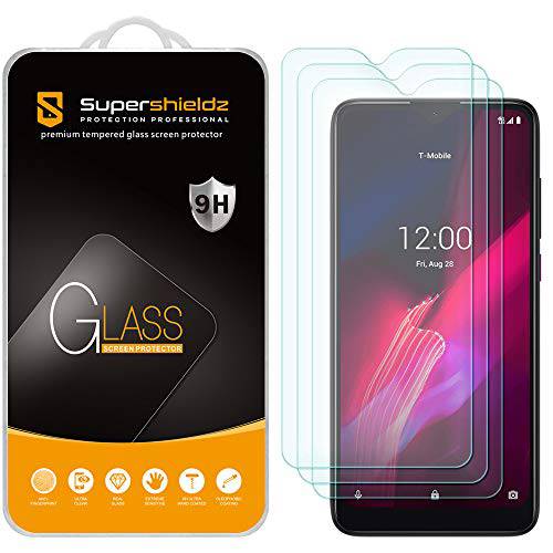 (3 팩) Supershieldz  T-Mobile Revvl 4 강화유리 화면보호필름, 액정보호필름, 안티 스크레치, 기포 프리