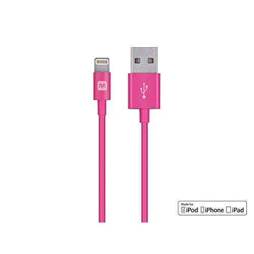 Monoprice  엄선, 고급 Series 애플 MFi 인증된 라이트닝 to USB 충전&  동기화 케이블, 6ft 핑크 아이폰 X, 8, 8 플러스, 7, 7 플러스, 6, 6 플러스, 5S, 아이패드 프로