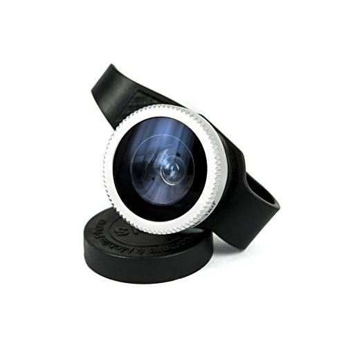 HSINI 180 도 피쉬 아이 탈착식 Clip-On 렌즈 휴대용 카메라 커버 애플 4/ 5/ 5c/ 5s/ 아이패드 미니/ 아이패드 에어 - 블랙