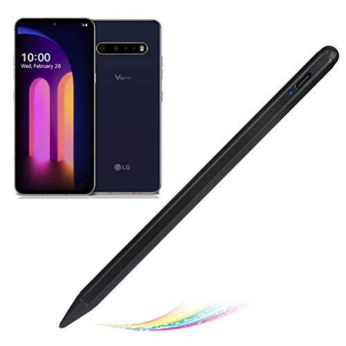 LG V60 ThinQ 스타일러스펜, 터치펜, 액티브 스타일러스 전자제품 펜 호환가능한 LG V60 THINQ, 정전식 디지털 펜슬 Good 스케치 and Note-Taking Pens,펜 Type-C 충전식, 블랙