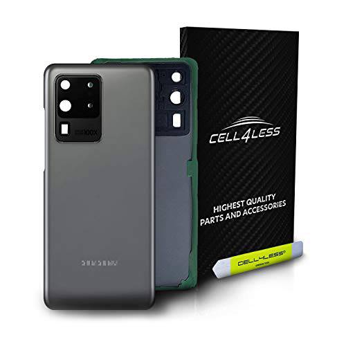 CELL4LESS 후면 글래스 The 삼성 S20+ 플러스 5G 키트 w/ 렌즈 교체용 키트 (그레이)
