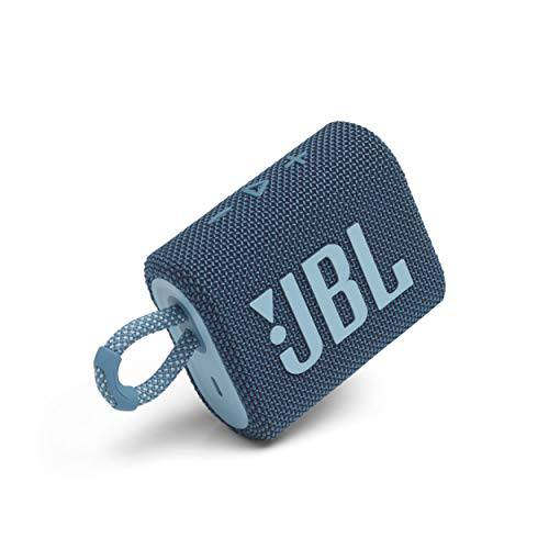 JBL  고 3: 휴대용 스피커 블루톱니, Built-in 배터리, 방수 and 방진 기능 - 블루 ( JBL GO3BLUAM)