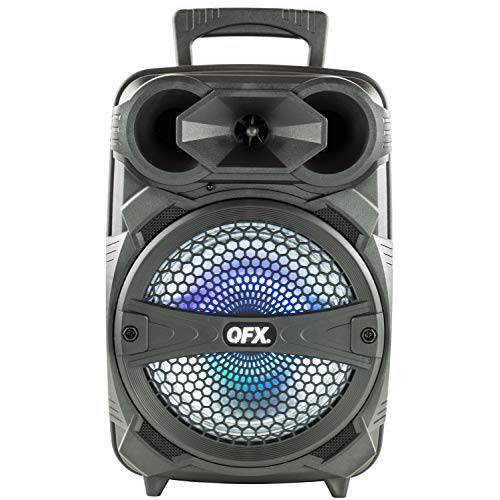 QFX PBX-81 8 휴대용 블루투스 파티 사운드 시스템 마이크,마이크로폰
