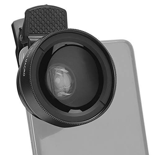 S erounder  휴대폰, 스마트폰 렌즈 부착식, 2 in 1 Clip-on 휴대용 폰 0.45X 와이드 앵글+ 12.5X 매크로 렌즈 HD 스마트폰 Close-up 촬영 악세사리