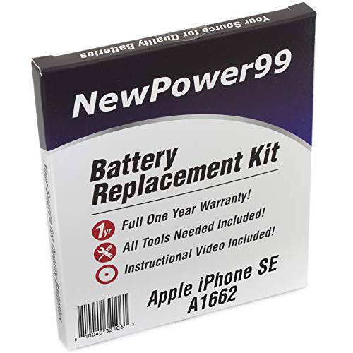 배터리 키트 아이폰 SE A1662 툴, How-to 비디오,  긴수명 배터리 from NewPower99