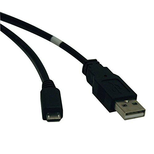 Tripp Lite USB 2.0 Hi-Speed A to Micro-B 케이블 (M/ M) 6-ft. (U050-006), 블랙