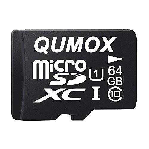 QUMOX 64GB 마이크로 SD 메모리 카드 CLASS 10 UHS-I 64 GB HighSpeed Write 스피드 40MB/ S Read 스피드 까지 80MB/ S