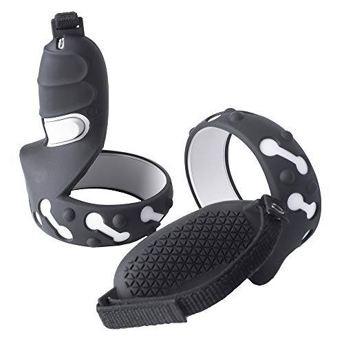 MOJOXR 실리콘 그립 커버 호환가능한 오큘러스 퀘스트 2 터치 컨트롤러 그립, 터치 컨트롤러 그립 악세사리, 터치 컨트롤러 그립 슬리브, 강화 VR 게임 Experience (Polka-dot-Black)