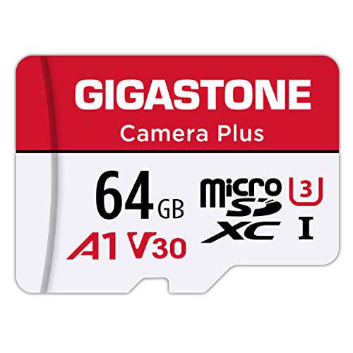 Gigastone 64GB 마이크로 SD 카드, 카메라 플러스, Nintendo-Switch 호환가능한, 하이 스피드 95MB/ S, 4K 비디오 레코딩, 마이크로 SDXC UHS-I A1 Class 10
