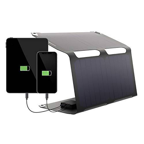 Sunnybag SUNBOOSTER | 폴더블 태양광충전기 21 와트 | Eco-Friendly 태양광 충전 on The 고 | 방수 and 경량 | 2 USB 포트 | 태양광 패널 충전기 등산, 배낭여행, 캠핑