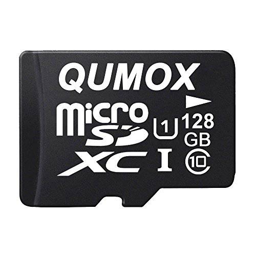 QUMOX 128GB 마이크로 SD 메모리 카드 Class 10 UHS-I 128 GB HighSpeed Write 스피드 40MB/ S Read 스피드 까지 80MB/ S