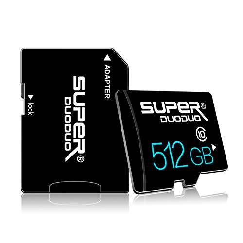 마이크로 SD 카드 512GB Class 10 마이크로 메모리 카드 호환가능한 컴퓨터 카메라 and 스마트폰, TF 메모리 카드 a 카드 Adapter(512GB)