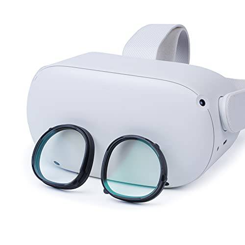 Anti-Blue 라이트 렌즈 프레임 적용가능한 오큘러스 퀘스트 VR 헤드셋, 자석 안경 프레임 악세사리 호환가능한 오큘러스 퀘스트 2