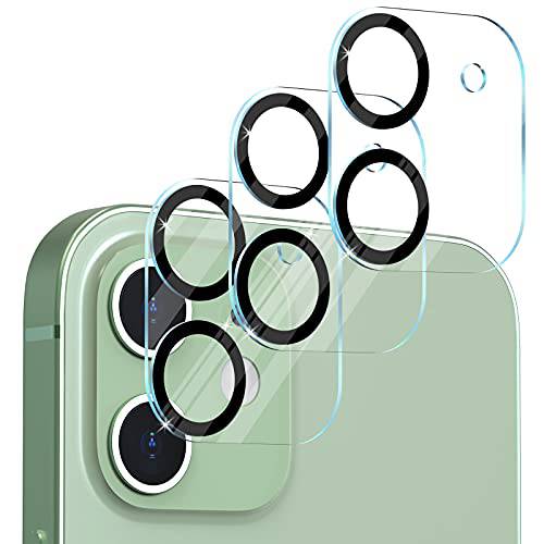 [3 팩] CloudValley 카메라 렌즈 보호 아이폰 12 (6.1 in),  강화유리 카메라 렌즈 커버 프로텍트, 9H 강도, HD 클리어,  기포방지, 간편 설치, Scratch-Resistant