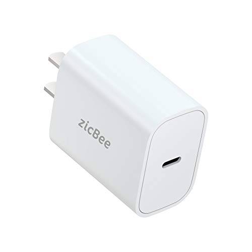 USB C 충전기 블록  20W PD USB C 파워 어댑터 컴팩트 디자인 - 라이트닝 고속충전 iOS - 호환가능한 아이폰 12, 11, 아이패드, 갤럭시 S10 and More