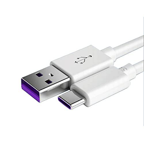 Wesnology USB Type-C to USB-A 3.0 Male 충전기 케이블, 3 Feet (0.9 미터), 화이트