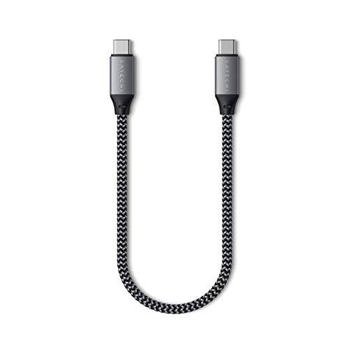 Satechi USB-C to USB-C 충전 케이블  10 인치/ 25 cm  호환가능한 2020/ 2019 맥북 프로, 2020/ 2018 맥북 에어, 2020/ 2018 아이패드 프로