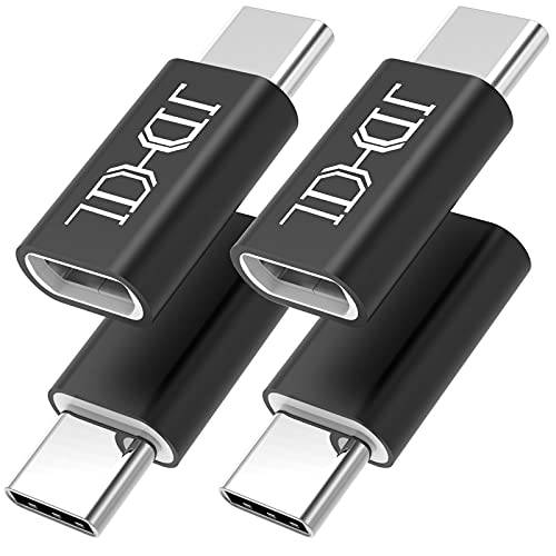 MIUOLV 마이크로 USB (Female) to USB-C (Male) 어댑터, 4 팩 USB to USB C 어댑터,  고속충전 동기화 데이터 전송 and 충전 호환가능한 크롬북 갤럭시 S20 노트 10, 픽셀 4 and More