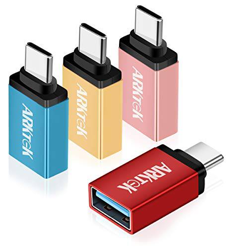 ARKTEK USB C to USB 어댑터, USB-C Male to USB 3.0 A Female 커넥터, 지원 OTG 데이터 동기화&  충전, 호환가능한 노트북, 충전기, 파워 뱅크 and More USB-C 디바이스 (4-Pack)