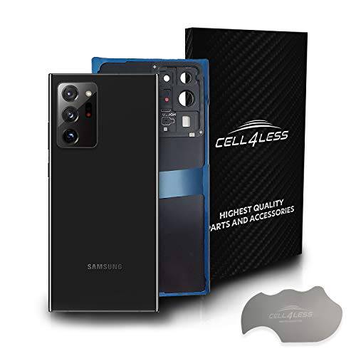 Cell4less 후면 글래스 The 갤럭시 Note20 울트라 5G 교체용 키트 Including The 카메라 렌즈, 리무버 툴 and 설치 접착 (미스틱 블랙)