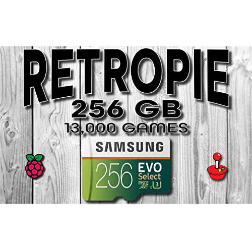 Retropie 256GB SD 카드 - 13, 500 게임 - 라즈베리 파이 4 - New 울트라 - PNP