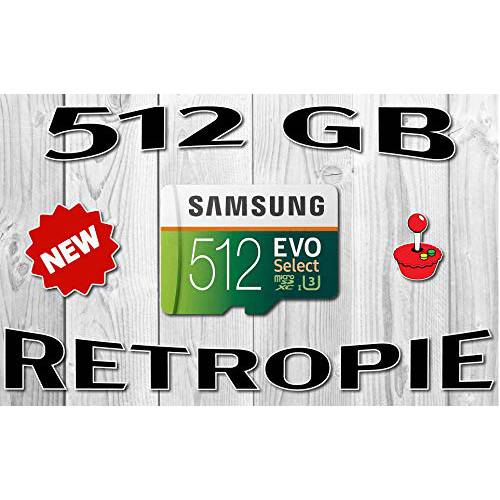 Retropie 512 GB SD 카드 - 18, 000 게임 - 라즈베리 파이 4 - New 울트라 PNP