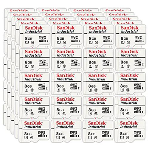 SanDisk 산업용 8GB 마이크로 SD 메모리 카드 Class 10 UHS-I 마이크로SD (벌크, 대용량 팩) in 케이스 (SDSDQAF3-008G-I) 번들,묶음 (1) Everything But 스트롬볼리 카드 리더, 리더기 (8GB, 팩 of 100)