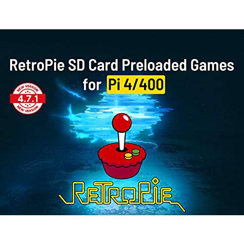 Retropie 게이밍 콘솔 ROMs v4.7 64GB 마이크로SD 카드 Preloaded 게임 라즈베리 파이 4/ 400, Retropie 에뮬레이션 콘솔 플러그&  플레이 완전 Loaded 게임 시스템 호환가능한 엑스박스/ PS1 컨트롤러