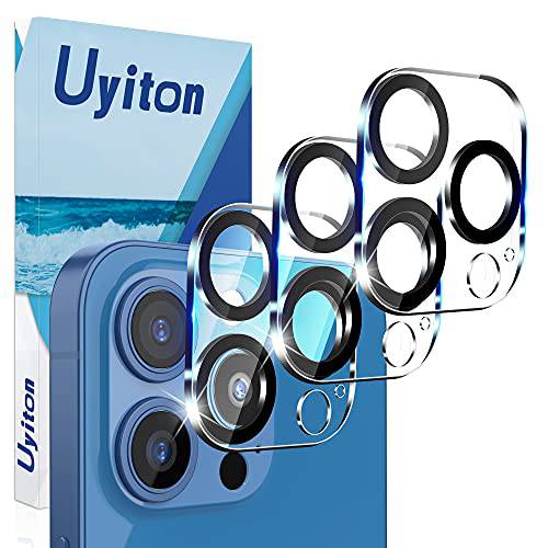 [3 팩] Uyiton 카메라 렌즈 보호 호환가능한 아이폰 13 프로 6.1 (인치)/ 13 프로 맥스 (6.7 인치) 강화유리 [No-Bubble] [Anti-Scratch] [간편 설치]