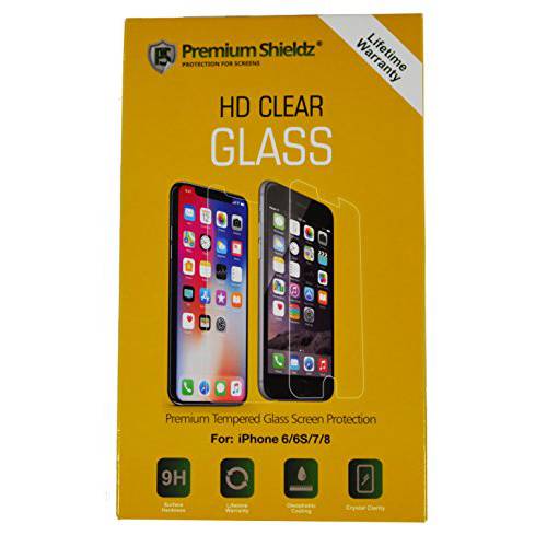 프리미엄 Shieldz HD 클리어 글래스 화면보호필름, 액정보호필름 아이폰 6/ 6S/ 7/ 8