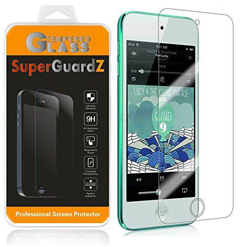 SuperGuardZ [2-Pack] 아이팟 터치 6 (6th 세대)/ 5 (5th 세대) 강화유리 화면보호필름, 액정보호필름, 9H, 0.3mm, 2.5D 라운드 엣지, Anti-Scratch, Anti-Bubble
