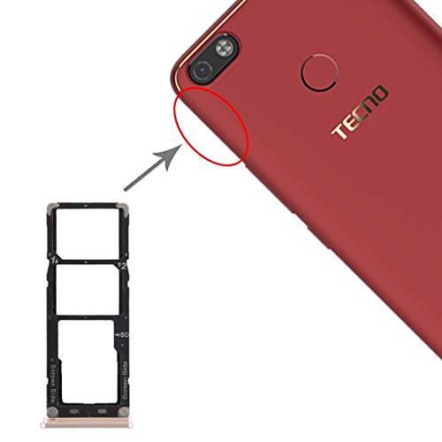 HAIJUN 휴대용 폰 교체용 파츠 SIM 카드 트레이+ SIM 카드 트레이+  마이크로 SD 카드 트레이 Tenco Camon X 프로 CA8 (블랙) 플렉스 케이블 ( 컬러 : 골드)