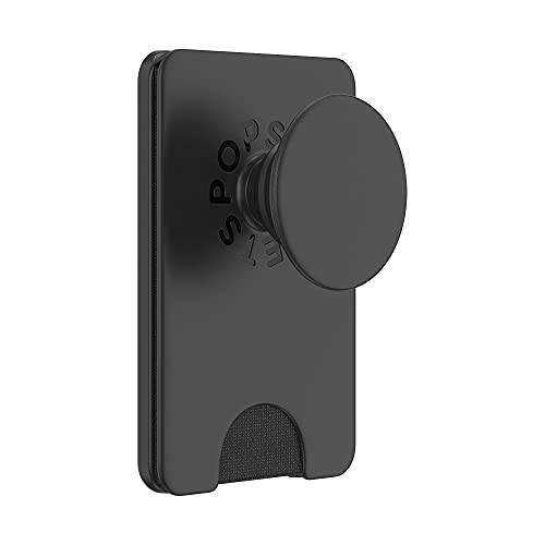 PopSockets PopWallet+ MagSafe: 폰 그립 and 지갑 신용 카드, 탈부착가능, 블랙