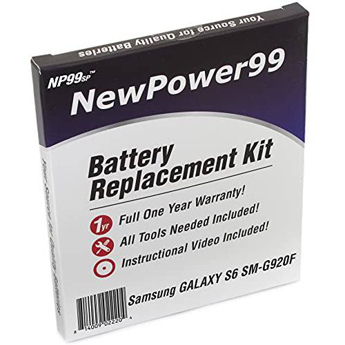 NewPower99 배터리 교체용 키트 배터리, 명령 and 툴 삼성 갤럭시 S6 SM-G920F