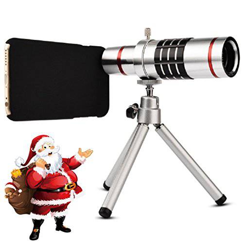 Youniker 광학 카메라 렌즈 키트 아이폰 7 플러스, 18x 수동 포커스 망원 렌즈 아이폰 7 플러스, Including 18x 알루미늄 줌 텔레스코프 카메라 렌즈  삼각대+ iPhone7 플러스 케이스