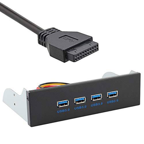 Xiwai USB 3.0 허브 4 포트 전면 패널 to 메인보드 20Pin 커넥터 케이블 5.25 CD-ROM 베이