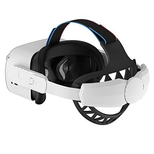 SINWEVR 디자인 업그레이드된 Elite 스트랩 메타/ 오큘러스 퀘스트 2, 헤드 후면 패드 감소 헤드 압력, 강화 지원 and 편안한 in VR 게이밍