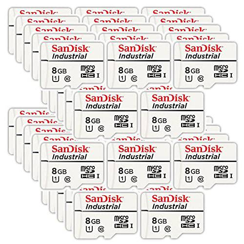 SanDisk 산업용 8GB 마이크로 SD 메모리 카드 Class 10 UHS-I 마이크로SD (벌크, 대용량 팩) in 케이스 (SDSDQAF3-008G-I) 번들,묶음 (1) Everything But 스트롬볼리 카드 리더, 리더기 (8GB, 팩 of 50)